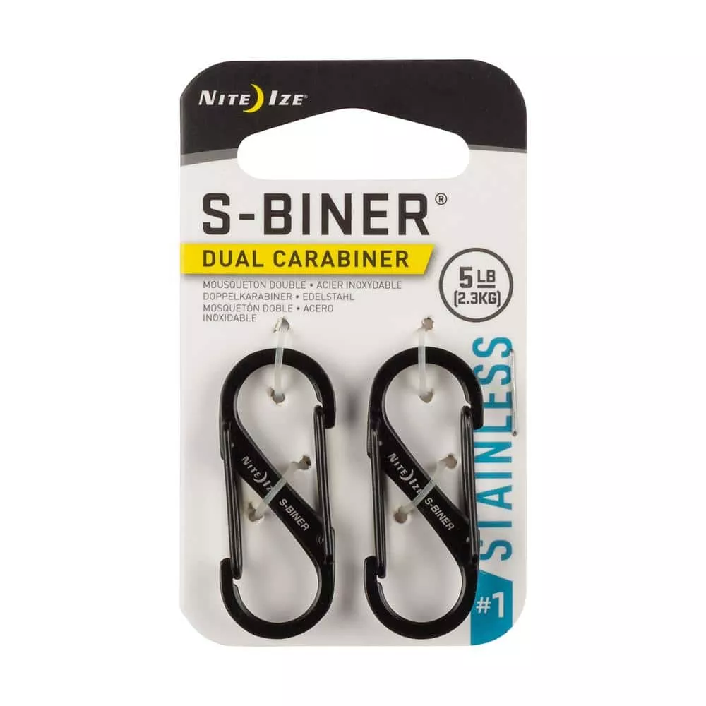 #1 Black S-Biner (2-Pack)