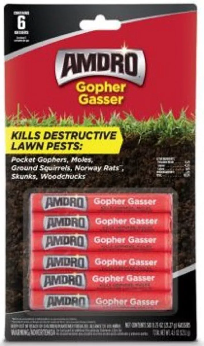 Amdro 100525532 Gasser Outdoor Gopher Remover 6 Pack
