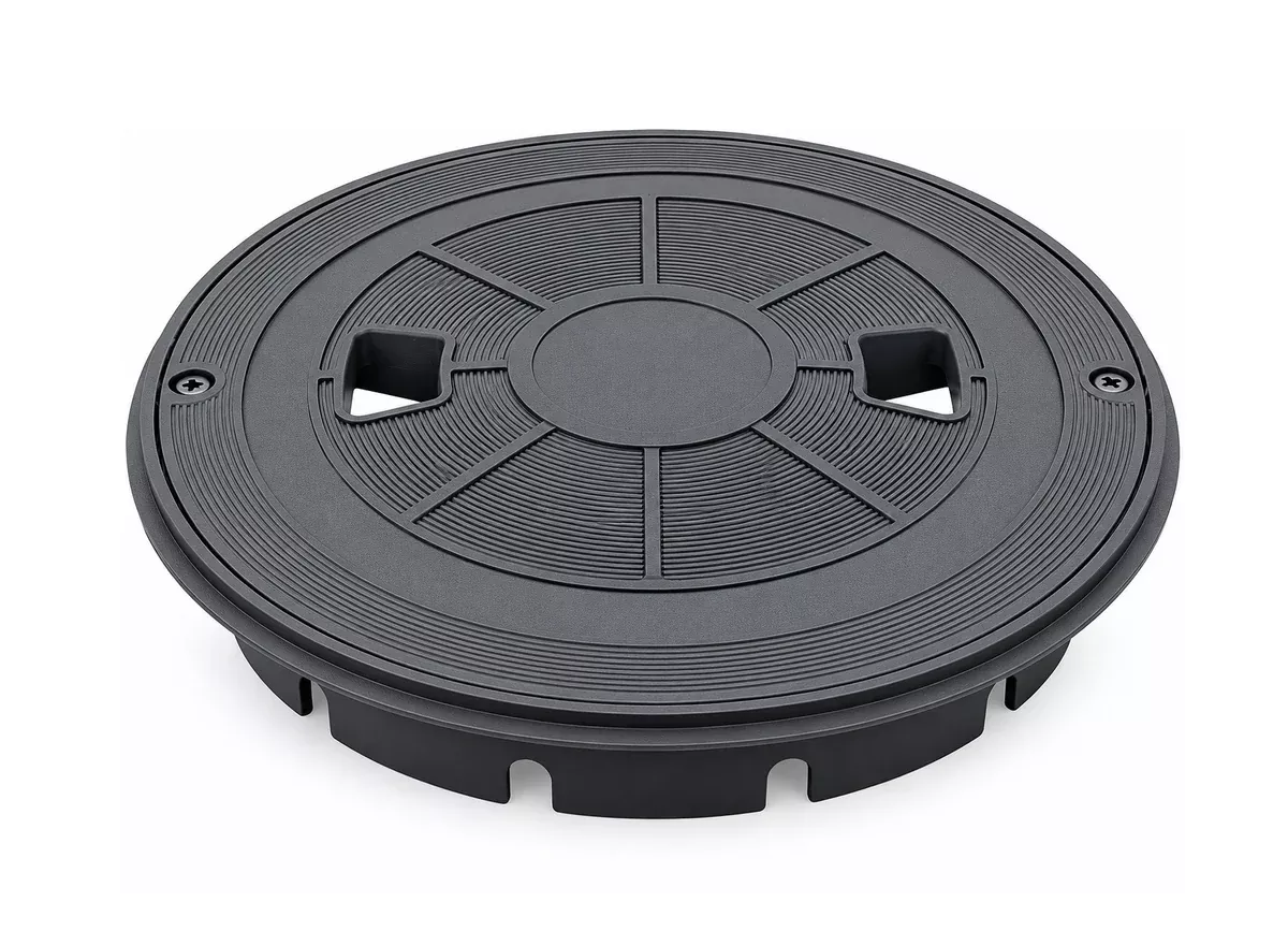 AquaStar SKRT105 Sta-Rite Round Skimmer Lid and Collar - DARK GRAY