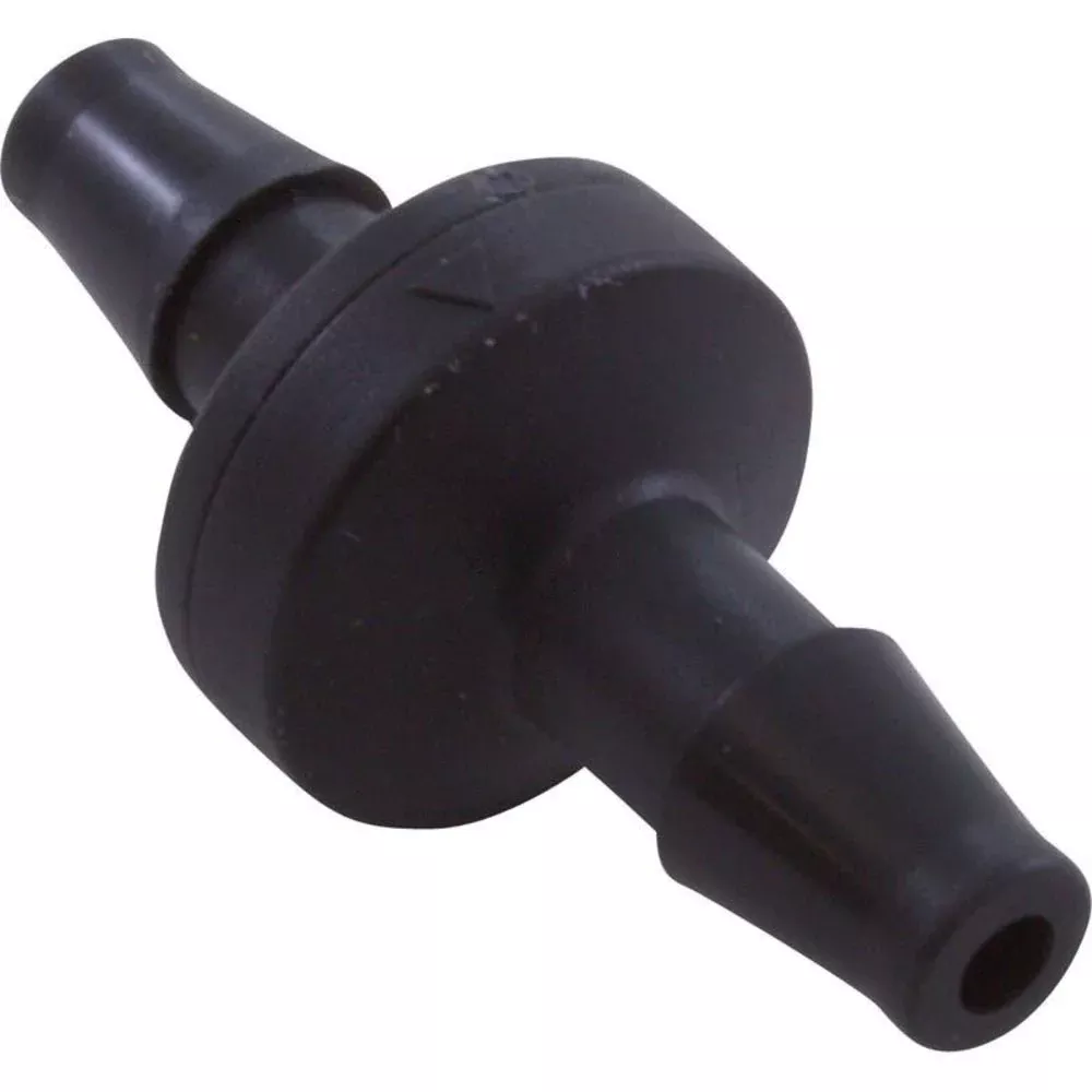 AquaSunOzone 691 0.25" Barb Kynar Check Valve - Black