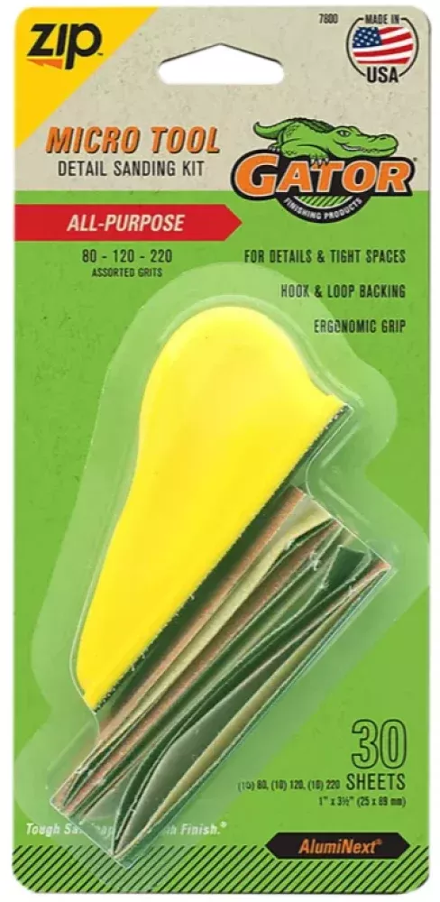 Big Gator Tools 7800 Gator Micro Zip Detailed Sanding Tool