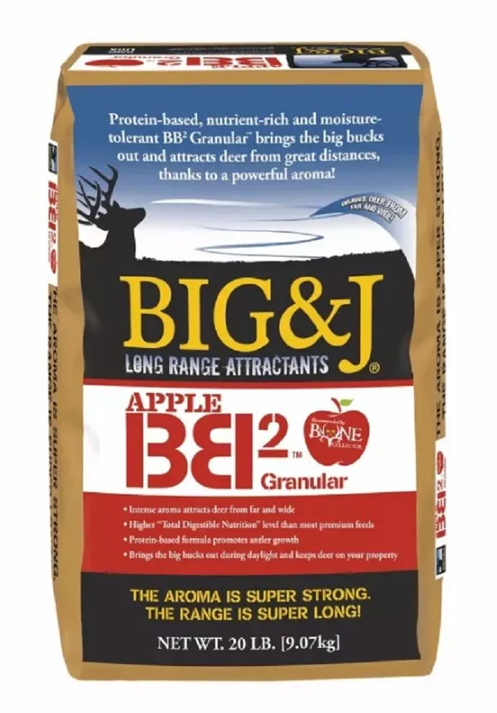 Big & J BB2-20-AP-NY BB2 Apple Granular Long Range Deer Attractants - 20 lb.