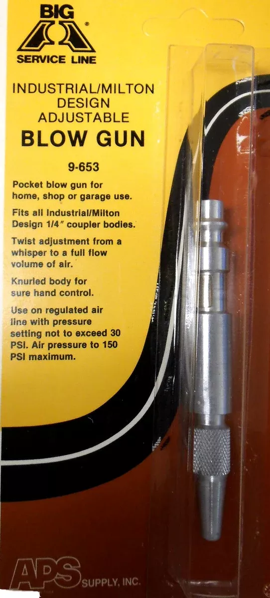 Blow Gun 9-653 Upto 150 psi 1/4" Industrial Milton Adjustable