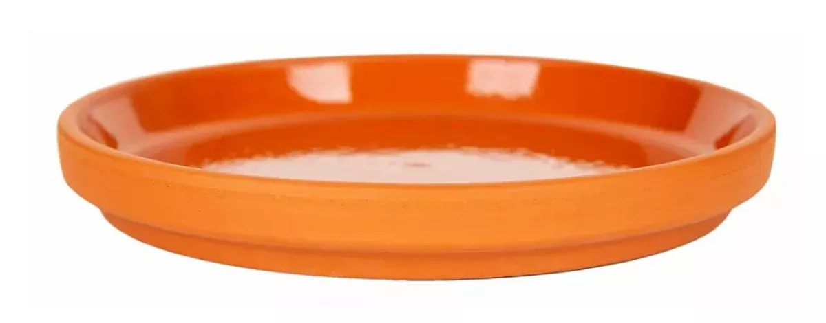 Border Concepts 801687 Water-resistant Terra Cotta Glazed Saucer, 5 in.