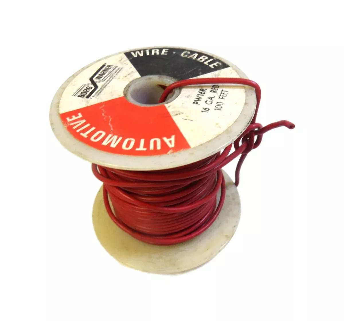 Borg Warner PW16R Automotive Wire Cable 16ga. RED 100'(qty.1)