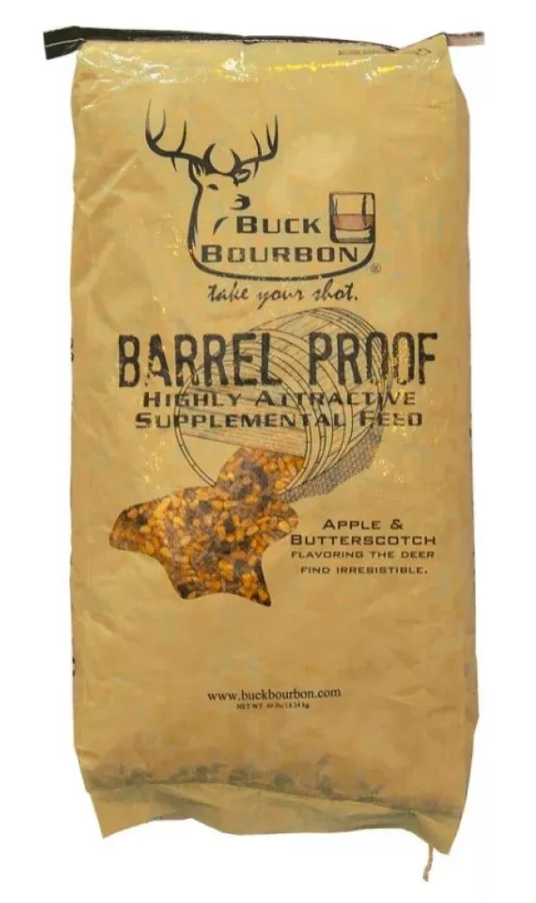 Buck Bourbon Barrel Proof Apple & Butterscotch Deer Supplement, 40 lb. Bag