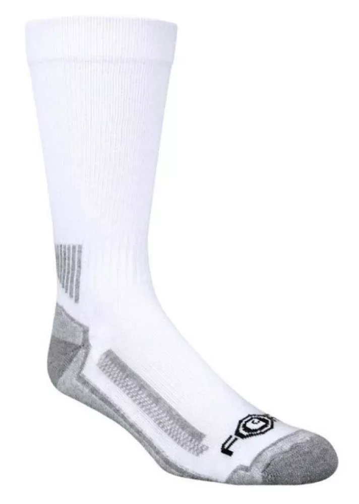 Carhartt Men's Force Performance Work Crew Socks Large White, 1-Pair, Size 12-13