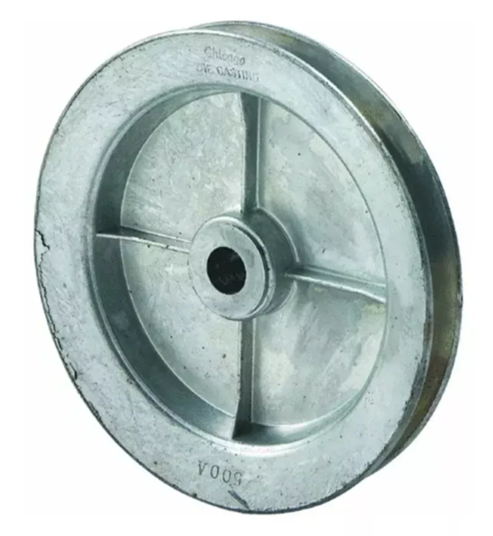 Chicago Die Casting 4" OD x 1/2" Bore Standard V-Type Belt Pulley, No Keyway