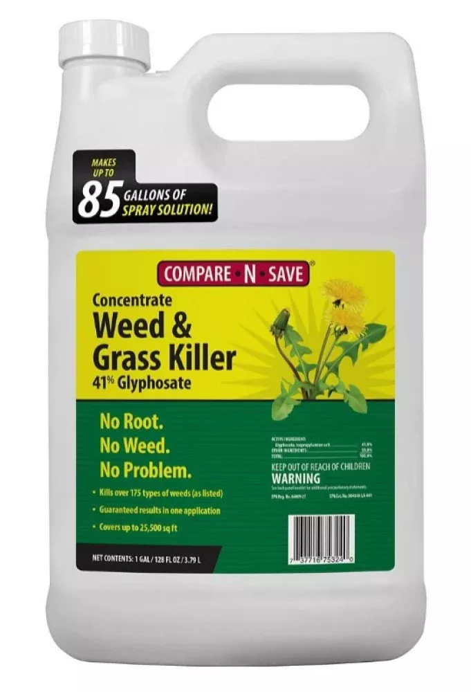 Compare-N-Save 75324 41% Glyphosate Grass and Weed Killer Concentrate, 1 gallon
