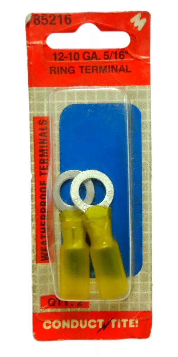 Conduct Tite! 85216 Waterproof Ring Terminals 12-10 GA. 5/16"Qty 2