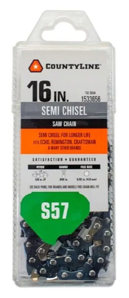 CountyLine 15057TSC Semi Chisel Chainsaw Chain 16 in. 57 Drive Link