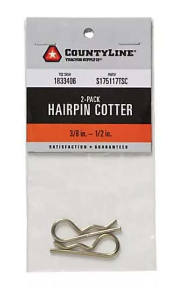CountyLine 22KITA104 Hairpin Cotter Pins 3/8 inch - 7/16 inch, 2-Pack