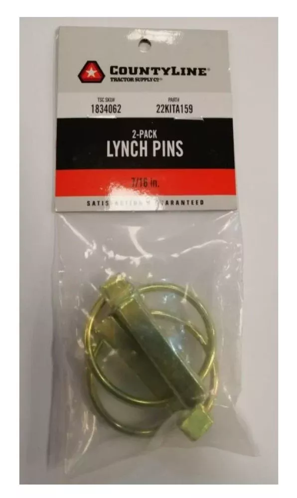 CountyLine 22KITA159 Lynch Pins with Rings 7/16 in., 2-Pack