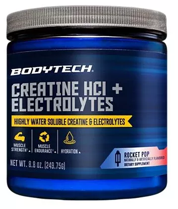 Creatine HCL + Electrolytes Powder - Rocket Pop (75 Servings) - High Solubility
