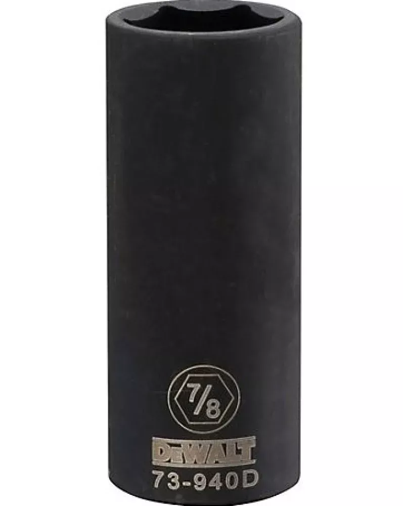 DeWALT DWMT73940OSP 1/2" Drive 7/8" 6 Point Deep SAE Impact Socket Black Oxide