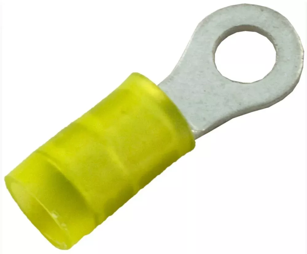 Generic 60-555-1723 Ring Terminal 12-10 AWG #10 Stud Yellow Quantity 25