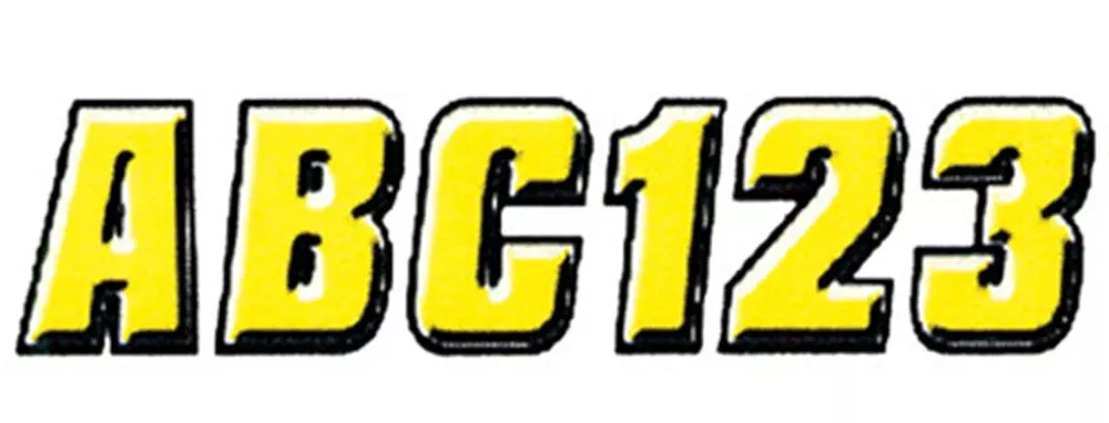 Hardline YEBLK500 2" Letter & Number Kit - Yellow/Black
