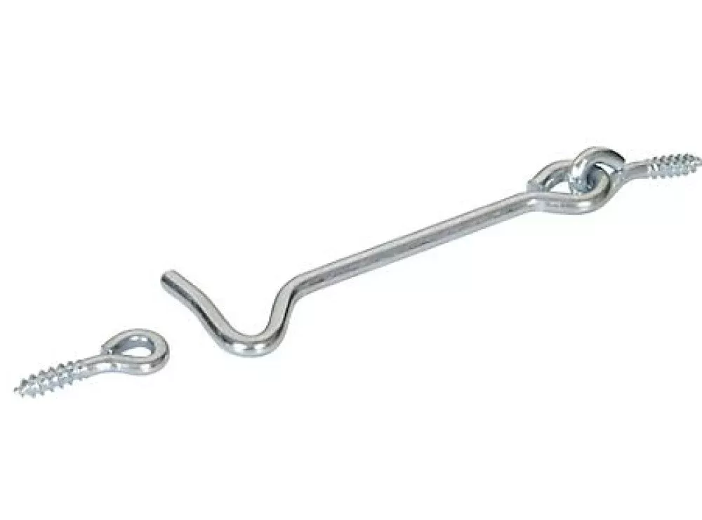 Hardware Essentials 851485 Gate Hook & Eye Latch Zinc Plated 6-Inch
