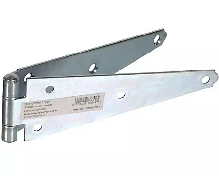 Hardware Essentials 851672 Heavy Duty Steel Strap Hinges Zinc 8-Inch
