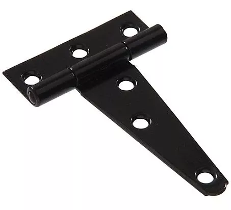 Hardware Essentials 851681 Steel Light T-Hinges Black 3-Inch, 2 Pack