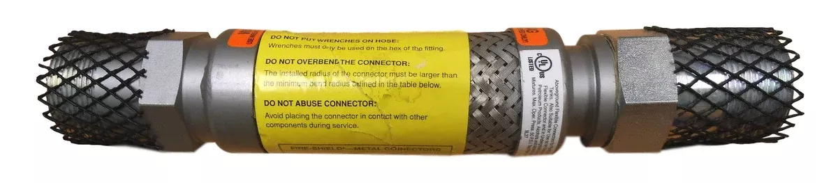 Hose Master FSMS Flexible Fire Shield Connector 1.5 Length 12-1/4" Diameter .75"