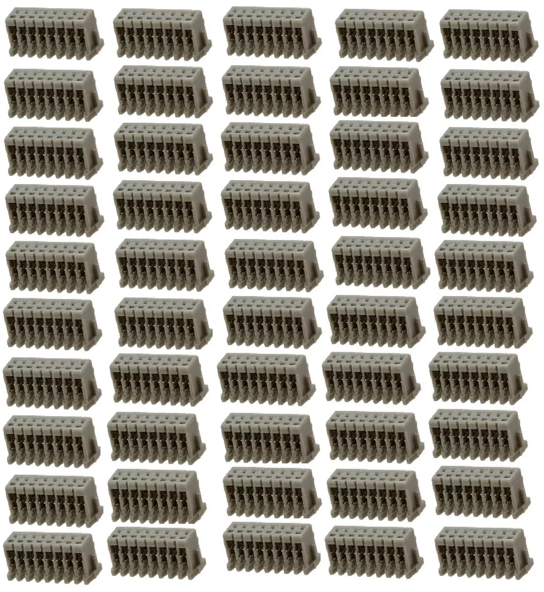 JST 08KR-6H-P 8-Pin Rectangular IDC Socket Connector Tin 26–28 AWG Set of 50