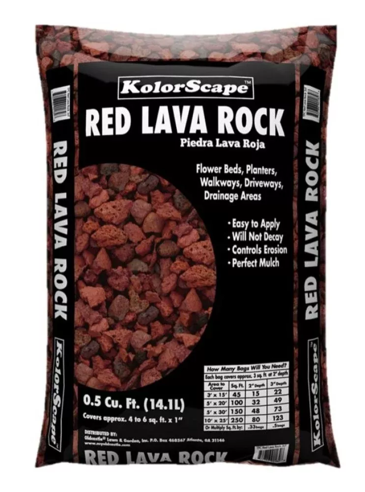Kolor Scape 40200032 Red Lava Rock 0.5 cu. ft. Decorative Stone for Landscaping