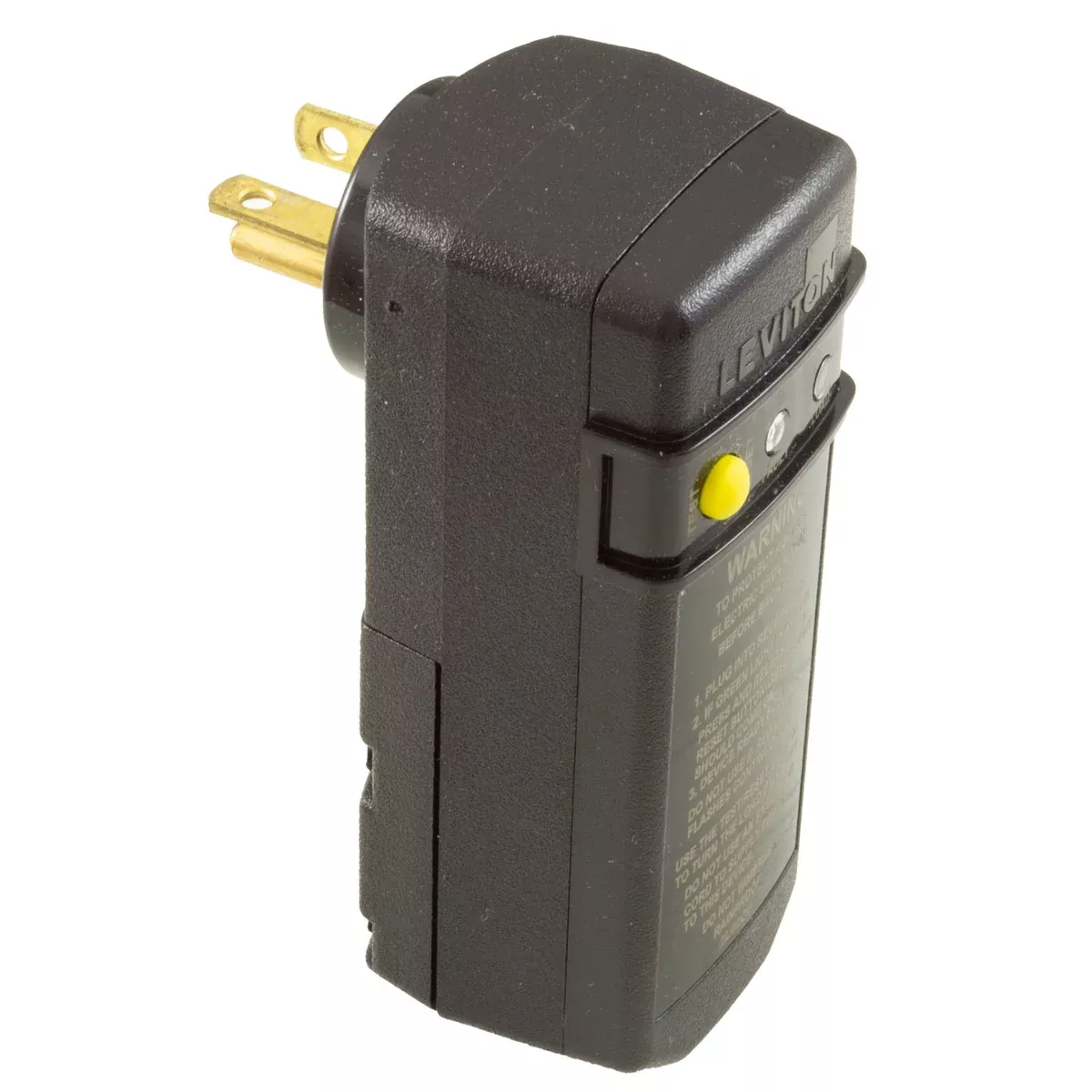 Leviton GSRA2 GFCI Self-Test Right Angle Plug-In 20 AMP 115 Volt Automatic Reset