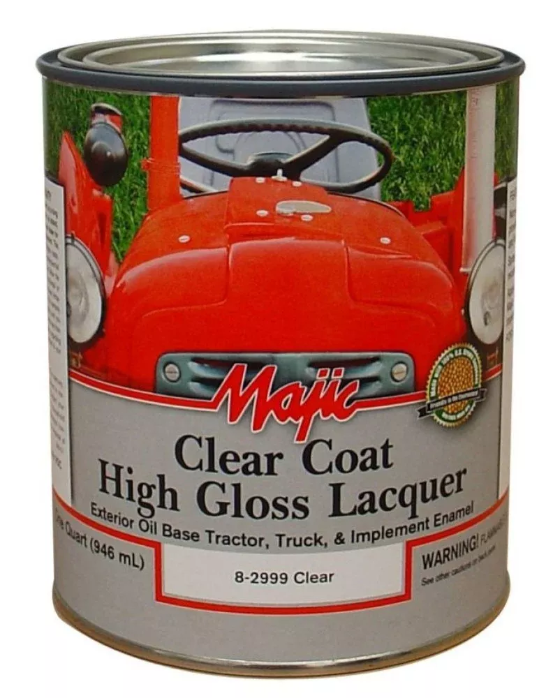 Majic 8-2999-2 Clear Coat High Gloss Lacquer Tractor Truck & Implement Enamel Paint, 1 qt.