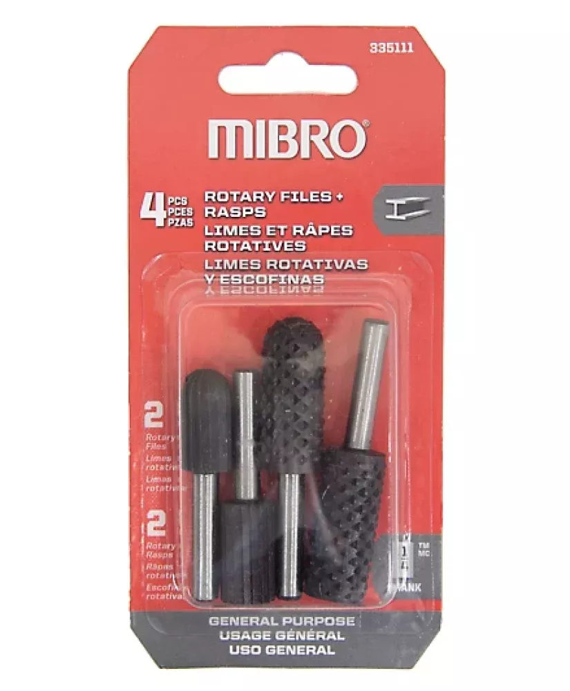 Mibro 335111 Rotary File And Rasp Set, 4-Pack