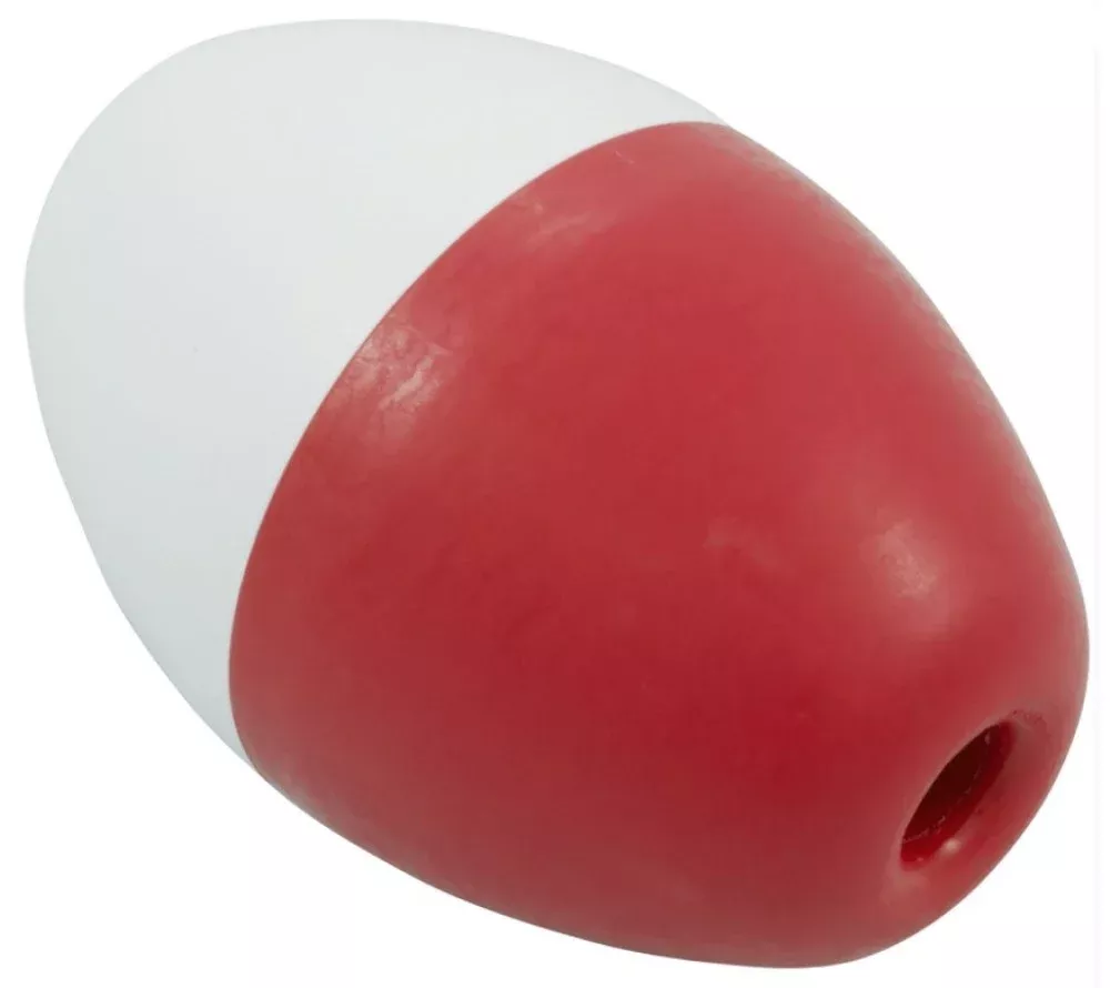 Pentair R181026 Oval Float #350 3" x 5" for 1/2" Rope, Red/White