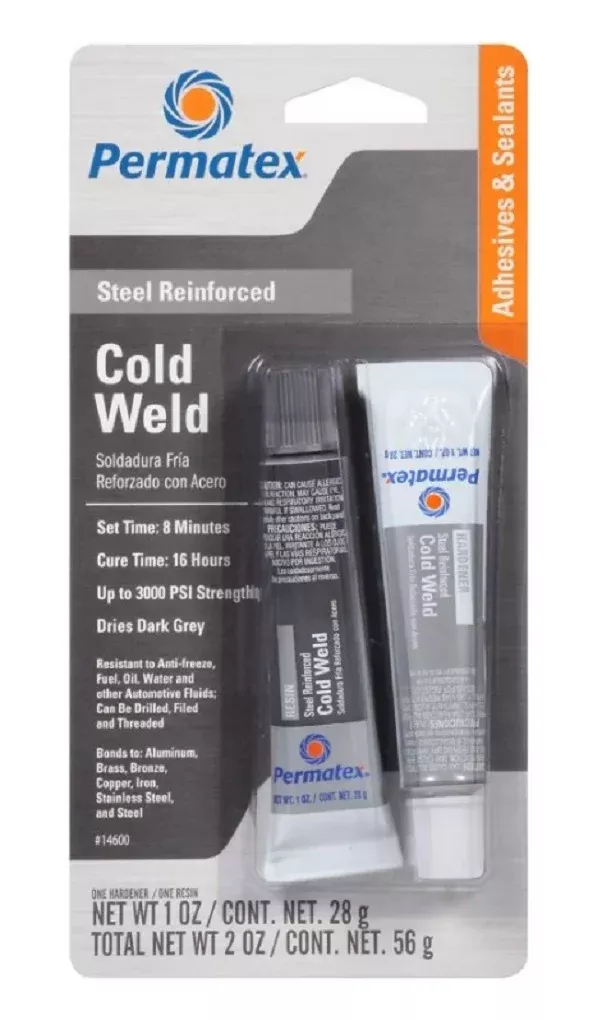 Permatex 14600 Steel Reinforced Cold-Weld Bonding Compound Repairs - 2 oz.