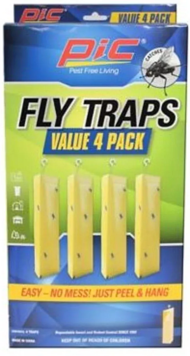 PIC 4PK-FLY-TRAP Indoor and Outdoor Fly Traps Disposable 4 Pack