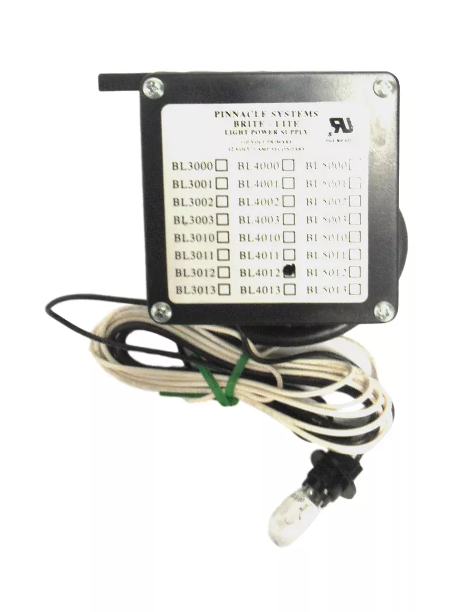 Pinnacle BL4012Spa Light Power Supply 110V Primary 12V 1 Amp Secondary