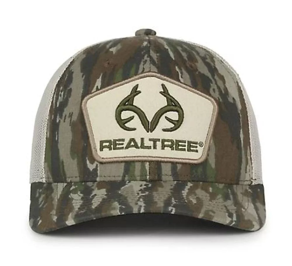 Realtree Original Antler Logo Camo Pattern Hat One Size, Realtree Original/Tan