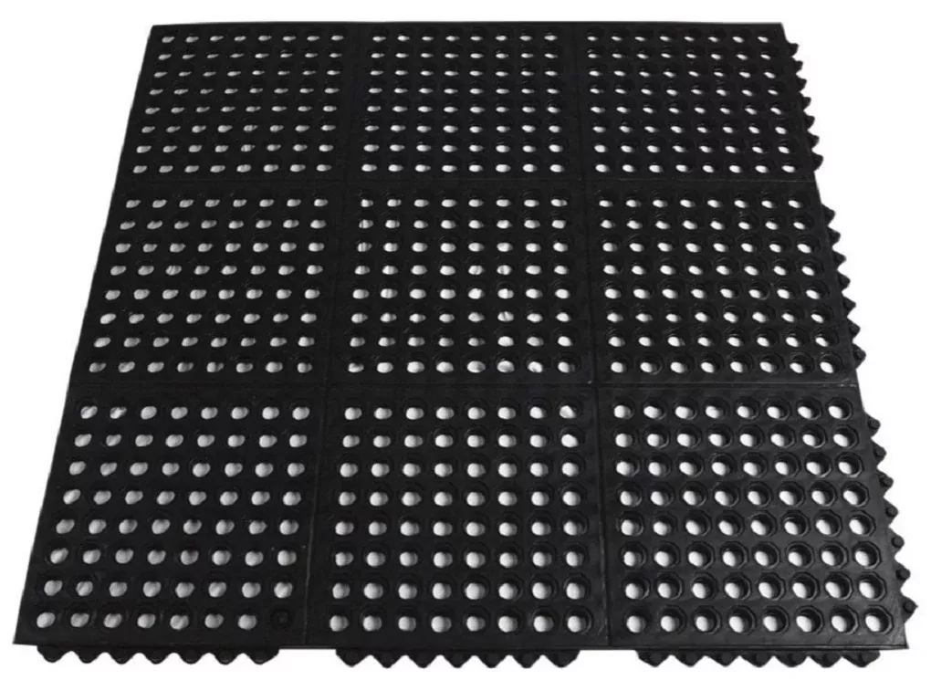 Redbarn Heavy Duty, Rubber, Anti-Fatigue, Interlocking Stall Mat-3 ft.x 3 ft.