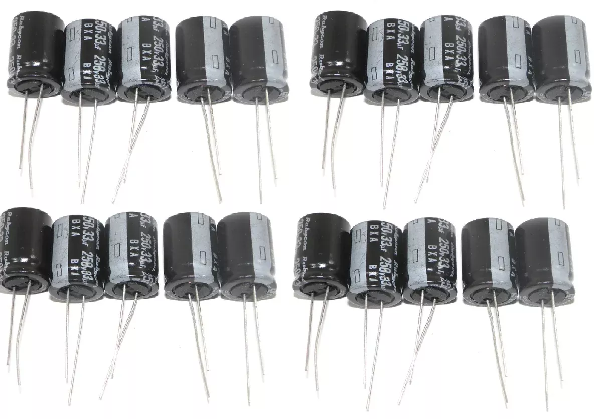 Rubycon BXA T0020 Radial Electrolytic Capacitor 33uF 250V ±20% - 20 pieces