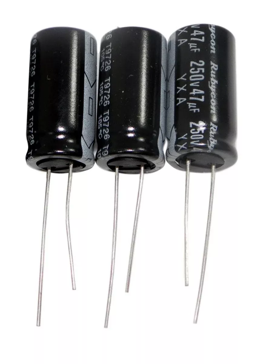Rubycon T9726 Radial Electrolytic Capacitor 47uF 250V 20% Tolerance 3 Pcs
