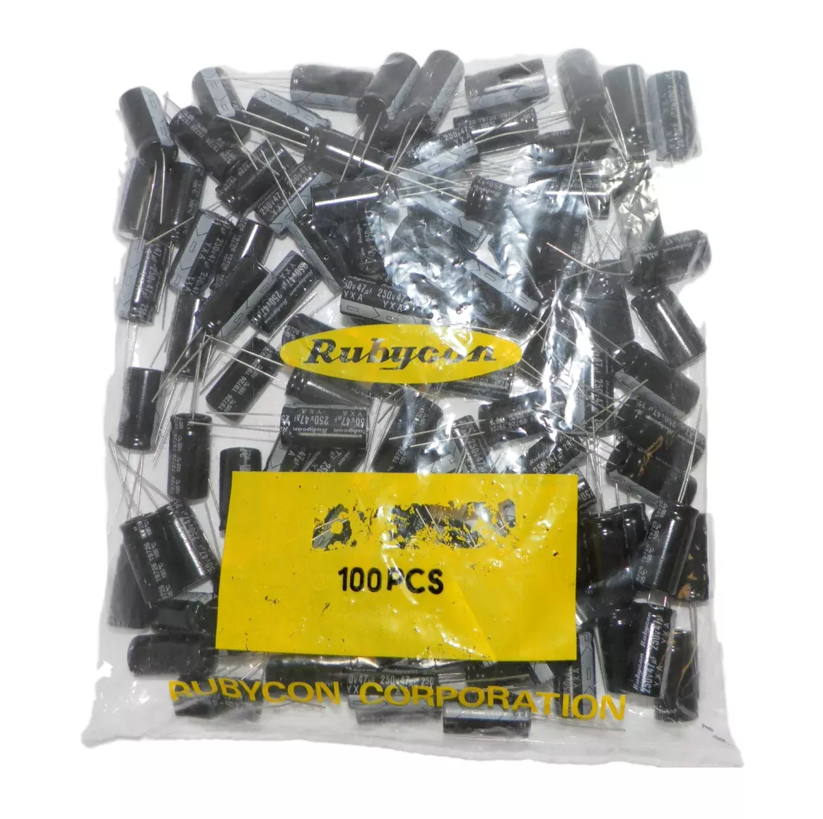 Rubycon YXA Radial Electrolytic Capacitor 47uF 250V 20% Tolerance 100 Pcs