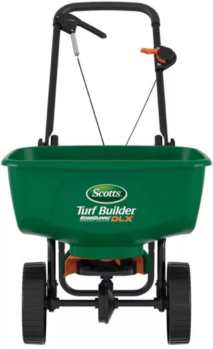 Scotts 76232Push Turf Builder EdgeGuard DLX Broadcast Spreader
