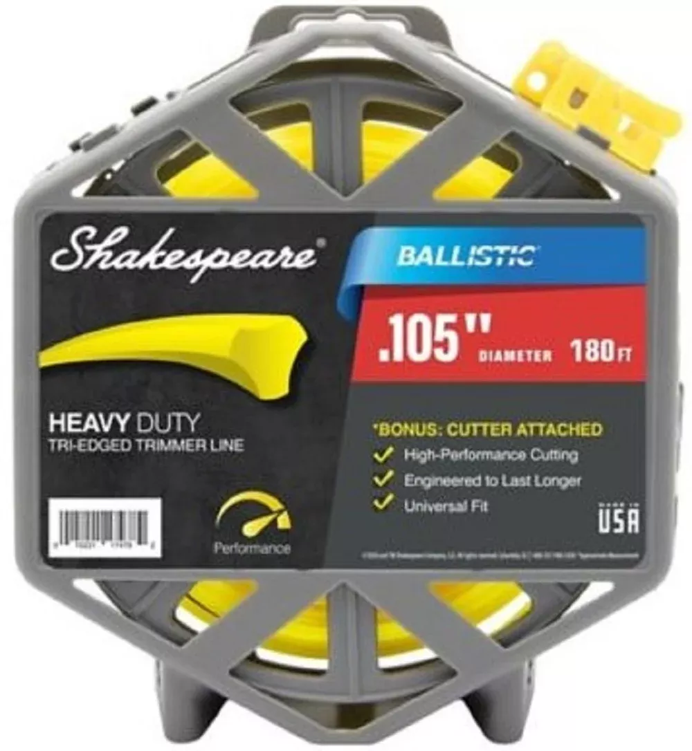 Shakespeare 17478 Universal Ballistic Triangle Shape Trimmer Line 0.105" x 180ft