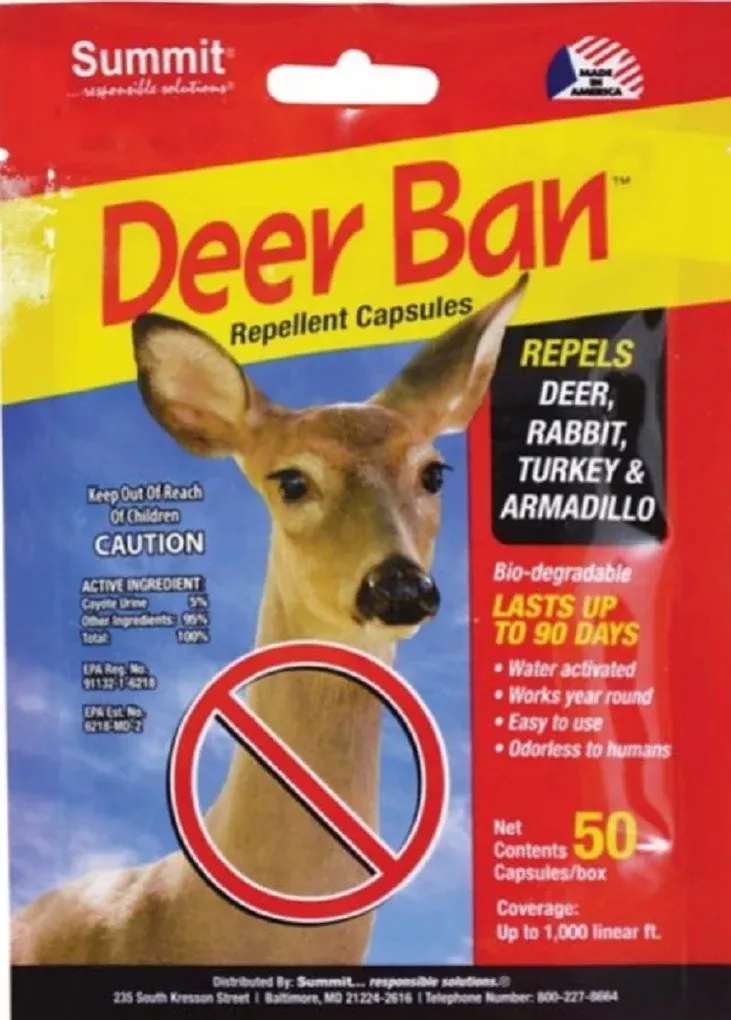 Summit 1 Pack w/ 50 Repellent Capsules forDeer, Rabbit, Turkey, and Armadillo