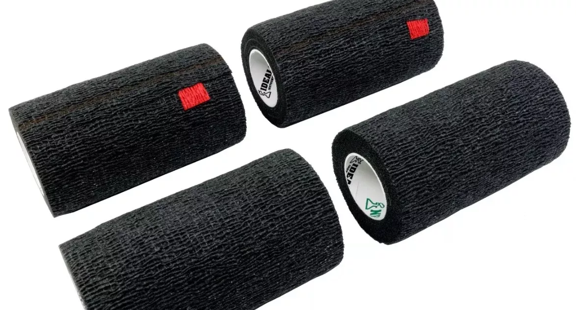 SyrFlex 3840VBK-024 Self-Adhering Elastic Cohesive Bandages, Black- 4 pcs.
