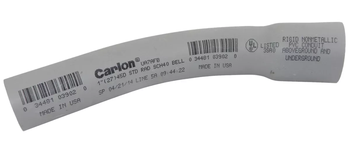 Thomas & Betts / Carlon UA7AFB 1" 45° SCH40 Elbow With Bell End