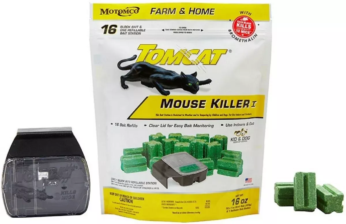 Tomcat 22786 Mouse Killer Refillable Station 1oz 16 Pack
