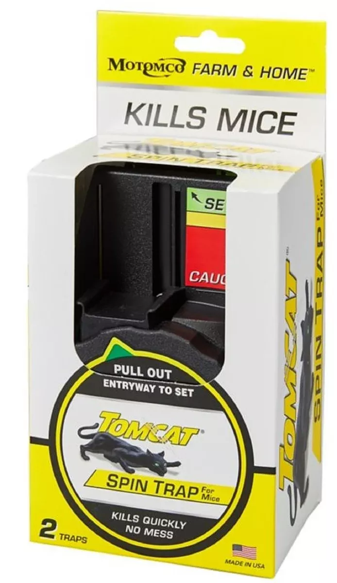 Tomcat 33549 Indoor and Outdoor Spin Mouse Traps Reusable 2 Pack