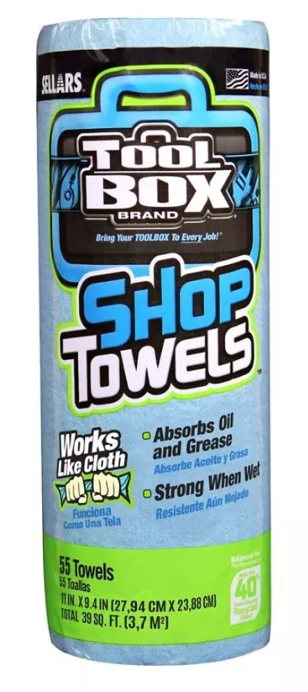 ToolBox 5440030 Blue Shop Towel Rolls 55-Count