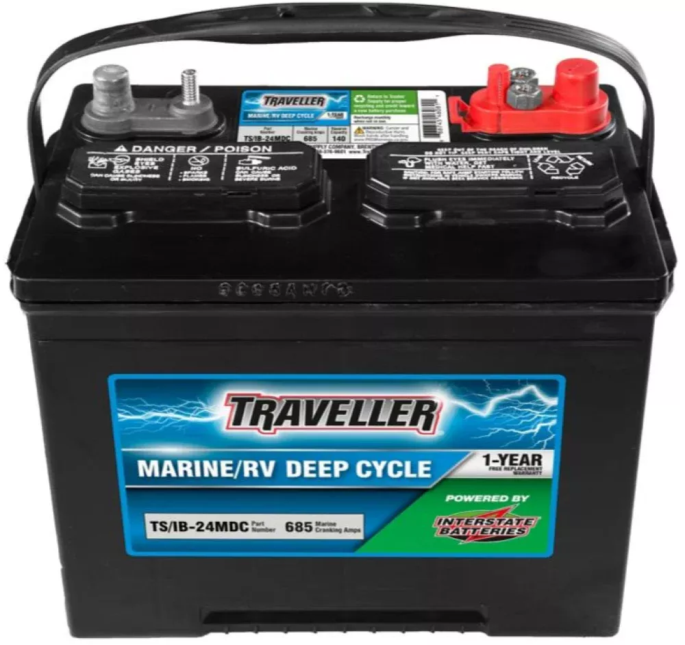 Traveller TS/IB-24MDC Powered by Interstate Marine Battery, 24MDC