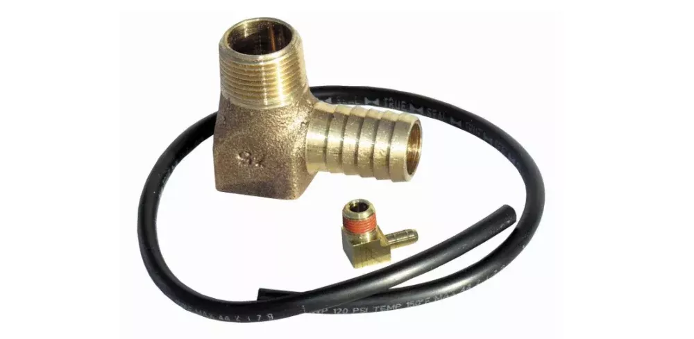 Water Source DTFKE Brown Hydrant Drain Tube Kit with Elbow, Brass Material