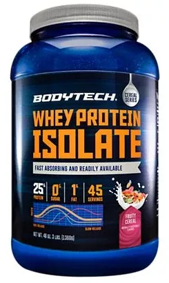 Whey Protein Isolate Powder - Fruity Cereal (3 lbs./46 Servings)